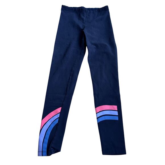 Tea Collection Girls Gray Rainbow Hem Leggings -Size 10 - Picture 1 of 3